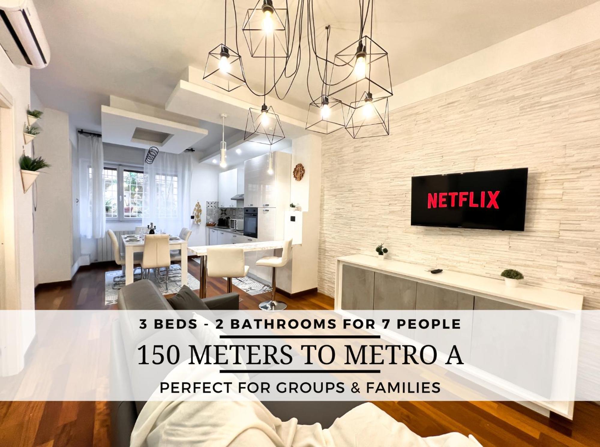 Unique House - 3 Bedrooms & 2 Bathrooms With 4 Beds - 100 Meters To The Metro A Řím Exteriér fotografie